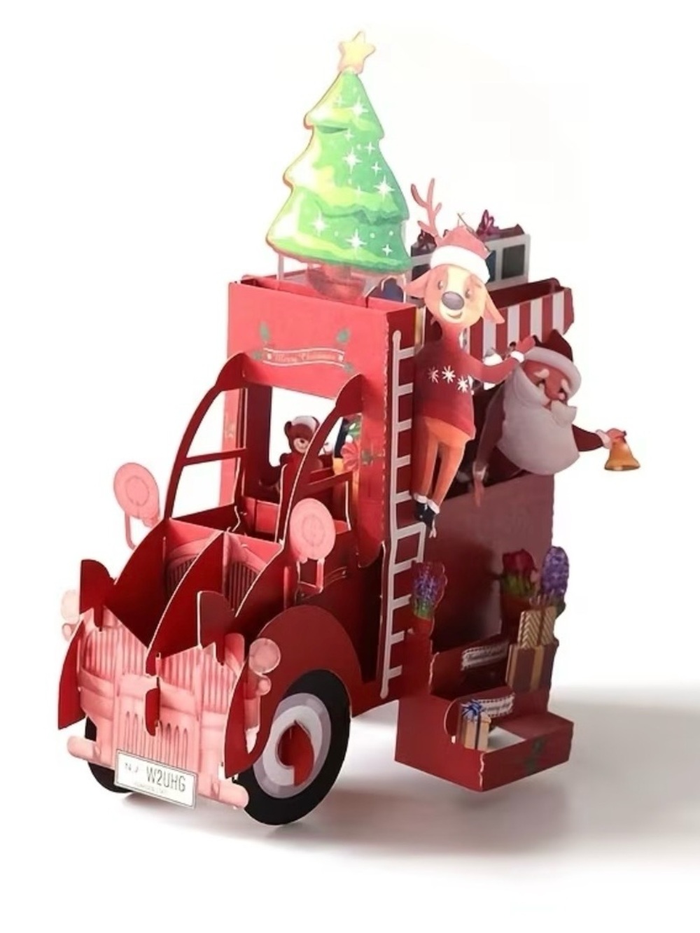 Christmas Santa and Snowman Pop Up Card - Picture 2 of 8